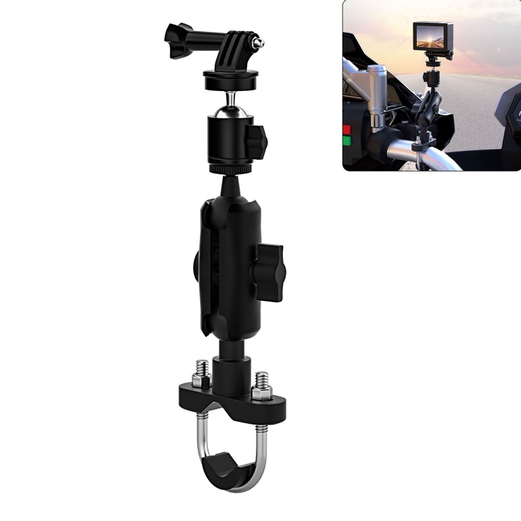 CS-1190A2 Motorcycle Bike Action Camera Recorder Mobile Phone Fixing Bracket Holder, Handlebar Version