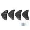 4 PCS Carbon Texture Car General Shark Fin Rear Spoiler Bumper Chassis Decoration