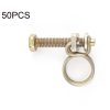 50 PCS M12 Adjustable Color Galvanized Iron Double Wire Hose Clamps