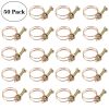 50 PCS M25 Adjustable Color Galvanized Iron Double Wire Hose Clamps