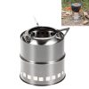 Outdoor Camping Mini Stainless Steel Wood-burning Stove Solid alcohol Stove for Picnic Heating