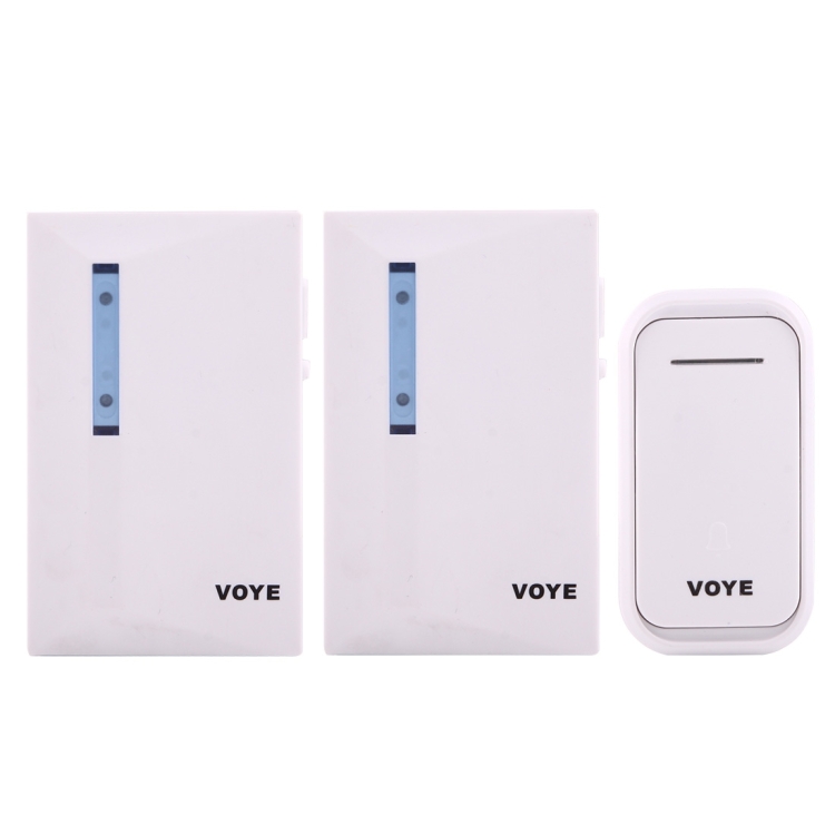 VOYE V015F2 Wireless Smart Music Home Doorbell with Dual Receiver, Remote Control Distance: 120m (Open Air)