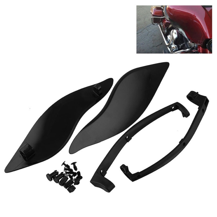MB-OT360 2 PCS Adjustable Air Deflectors Side Wings Fairing Side Cover Shield for for 2014-2019 Harley Davidson Touring Electra / Street / Tri Glide / CVO