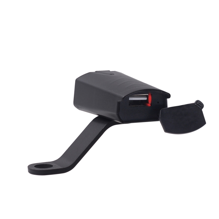 Motorcycle Waterproof DC 8-32V 5V / 1.2A Rearview Mirror USB Phone Charger Adapter, with Indicator Light