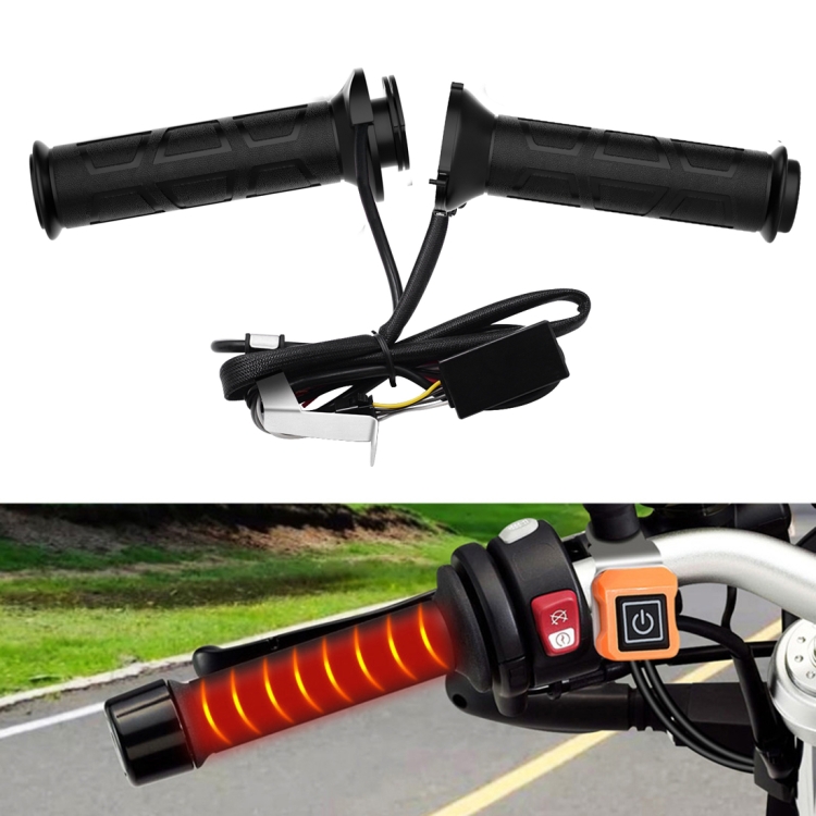 WUPP CS-095D1 Motorcycle Modified Adjustable Temperature Silicone Universal Electric Heating Hand Cover Heated Grip Handlebar
