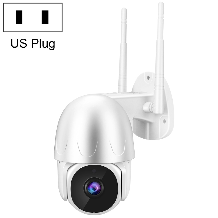 Tuya QX45 1080P Full HD IP65 Waterproof 2.4G Wireless IP Camera, Support Amazon Alexa & Google Home & Motion Detection & Two-way Audio & Night Vision & TF Card, US Plug