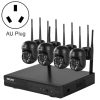 ESCAM WNK614 HD 3.0 Million Pixels 8-channel Wireless + 4IPC Wireless NVR Security System, AU Plug