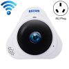 ESCAM Q8 960P 360 Degrees Fisheye Lens 1.3MP WiFi IP Camera, Support Motion Detection / Night Vision, IR Distance: 5-10m, AU Plug