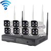 8CH HD 720P 1.0 Mega Pixel 2.4GHz WiFi IP Bullet Camera + NVR Kit