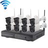 8CH HD 720P 1.0 Mega Pixel 2.4GHz WiFi IP Bullet Camera + NVR Kit