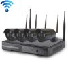 4CH HD 720P 1.0 Mega Pixel 2.4GHz WiFi IP Bullet Camera + NVR Kit