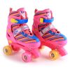 Children Full-flash White Double-row Roller Skates Skating Shoes, Double Row Wheel, Size : S