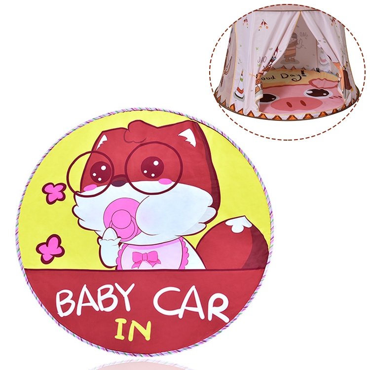Children Cartoon Floor Mat Indoor Toy Tent Cotton Pad Crawling Mat, Diameter: 140cm,  Random Styles Delivery