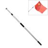 10 PCS 3M 3 Knots Multi-function Telescopic Stainless Steel Teaching Stick Guide Flagpole Signal Flag
