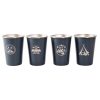 AOTU AT6657-2 4pcs Outdoor Camping Folding Stainless Steel Water Cup Set