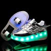 CD03 LED Double Wheel Wing Roller Skating Shoes, Size : 37