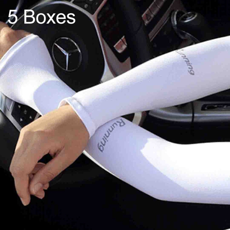 5 Boxes New Style Ice Silk Sleeves Fresh and Cool UV Protection Oversleeve, Ordinary Style