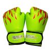 SUTENG Flame Pattern PU Leather Fitness Boxing Gloves for Adults