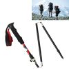 5 Node Portable Foldable Aluminium Alloy Alpenstocks Trekking Poles, Folding Length : 35CM