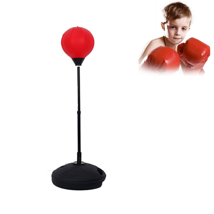 Children Base Version Height Adjustable Vertical PU Leather Vent Ball Boxing Speed Ball Family Fitness Equipment without Gloves