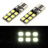1 Pair T10 White 12 LED 2835 SMD CANBUS Car Signal Light Bulb