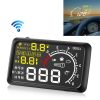 X3 Bluetooth 5.5 inch Car OBDII / EUOBD HUD Vehicle-mounted Head Up Display Security System, Support Speed & Fuel Consumption, Overspeed Alarm, Water Temperature, etc