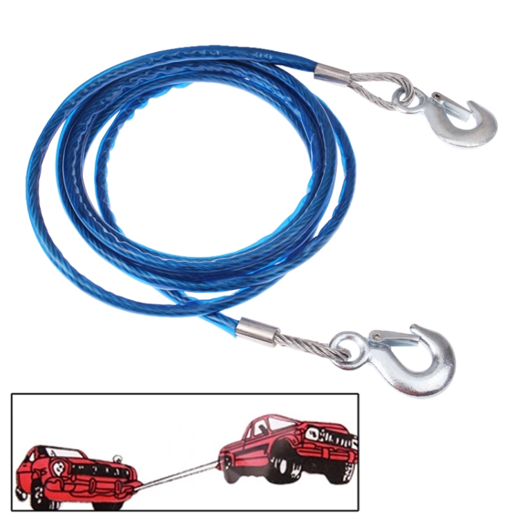 5 Tons Steel Vehicle Towing Cable Rope, Length: 4m