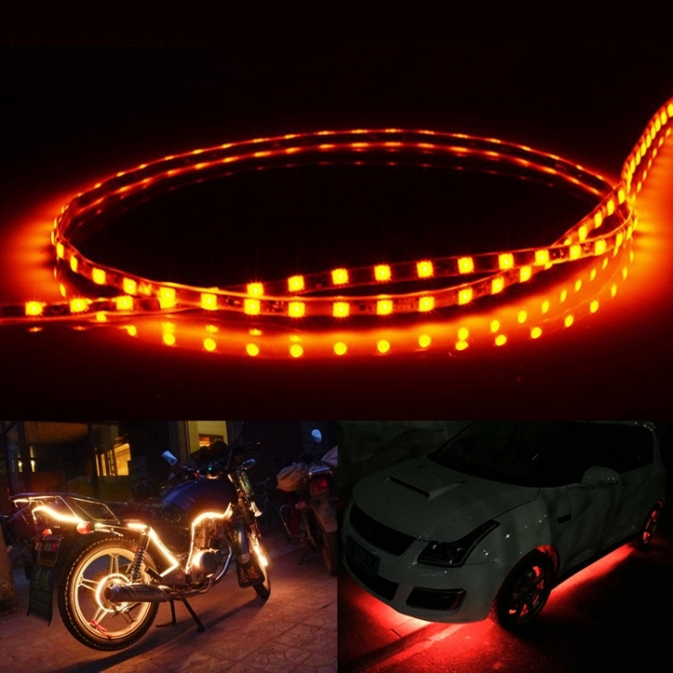 5 PCS Normally-on Style 45 LED 3528 SMD Waterproof Flexible Car Strip Light for Car Decoration, DC 12V, Length: 45cm