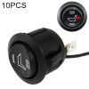 10 PCS Car Seat Cushion Heating Switch, ON-OFF-ON Switch, DC 12V/10A