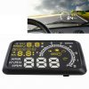 W02 5.5 inch Car OBDII HUD Fuel Consumption Warning System Vehicle-mounted Head Up Display Projector with LED