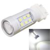 2 PCS T25 4.2W 630LM White Light Dual Wires 21 LED 2835 SMD Car Brake Light Daytime Running Light Bulb,  DC 12V