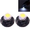 2 PCS T4.7 White Light 0.2W 12LM 1 LED SMD 5050 LED Instrument Light Bulb Dashboard Light for Vehicles, DC 12V