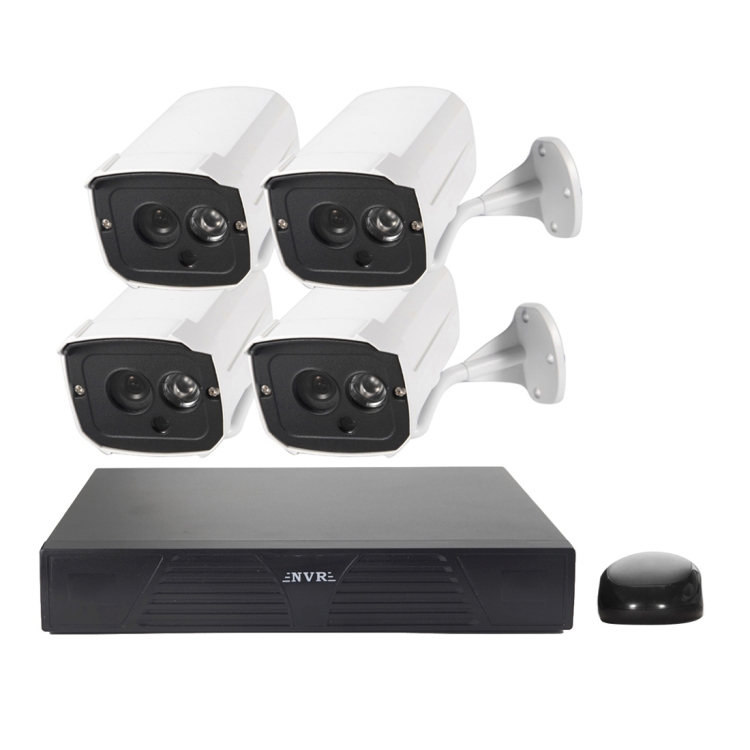 N4B7M 4Ch 960P P2P ONVIF 1.3 Mega Pixel IP Camera NVR Kit, Support Night Vision / Motion Detection, IR Distance: 20m
