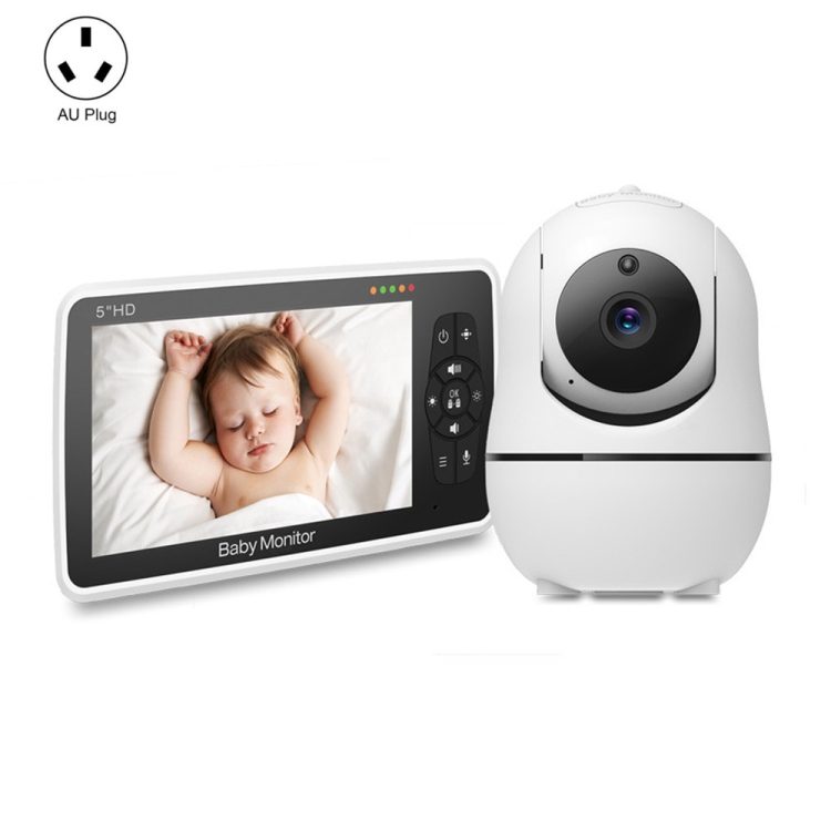 SM50 5 inch Baby Monitor 360-Degree Rotating Wireless Camera Night Vision Intercom Lullaby Monitor
