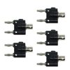 5pcs BNC Female To Dual Banana Plug Adapter Binding Male Connector