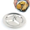 Picnic 3 Grid Round Plate Outdoor Barbecue Non-magnetic 201 Stainless Steel Grid [late