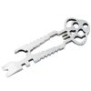 5Pcs 12 in 1 Stainless Steel Multi-function Keychain Bottle Opener Screwdriver Wrench Self-defense Outdoor Tools