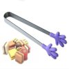 Silicone Stainless Steel Cooking Kitchen Ice Tong Food BBQ Salad Hand Clip