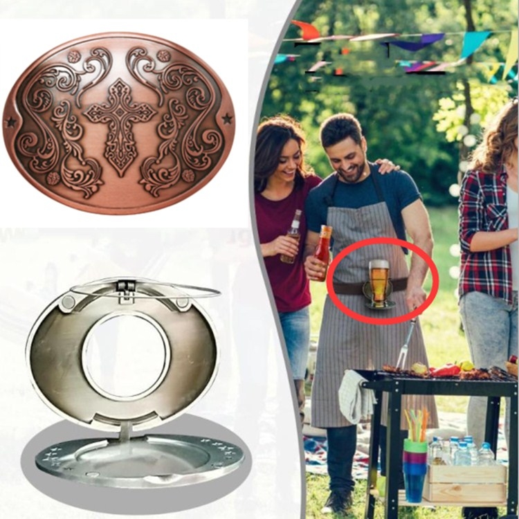 Cross Metal Beer Buckle Belt Buckle Beer Strap Head