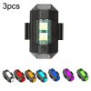 3pcs M1 Vibration Sensing Motorcycle Bicycle Aircraft Explosion Lights Cruise Flashing Anti-rear-end Collision Light