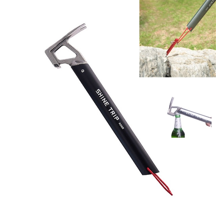 SHINE A260 TRIP Outdoor Climbing Hammer Aluminum Camping Tent Canopy Nail Hammer Multifunctional Survival Hammer