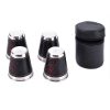 4 in 1 70ml Outdoor Camping Tableware Travel Cups Set Picnic Supplies Stainless Steel Wine Beer Cup Whiskey Mugs PU Leather