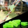 10 PCS Outdoor Luminous Rope Buckle Fluorescence Tent Triangle Buckle Alert Reminder Accidental Danger Tent Wind Rope Adjuster