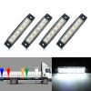 4 PCS 12V 6 SMD Auto Car Bus Truck Wagons External Side Marker Lights LED Trailer Indicator Light Rear Side Lamp