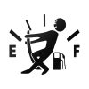 10 Pcs Funny Car Sticker Pull Fuel Tank Pointer To Full Hellaflush Reflective Vinyl Car Sticker Decal