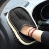Plush Car Cleaning Waxing Gloves