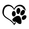 20 PCS Car Sticker Reflective Love Footprints Car Sticker Dog Footprints