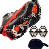 Outdoor 18-Tooth 430 Stainless Steel Crampons Snow Hiking Shoes Spikes Non-Slip Shoe Covers，SIze: