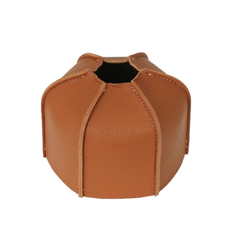 Outdoor Camping Flat Gas Tank Leather Case Camping Steam Lamp Fuel Tank PU Protective Cover