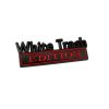 2 PCS Car Metal Modification Standard White Trash Edition Car Label Stickers